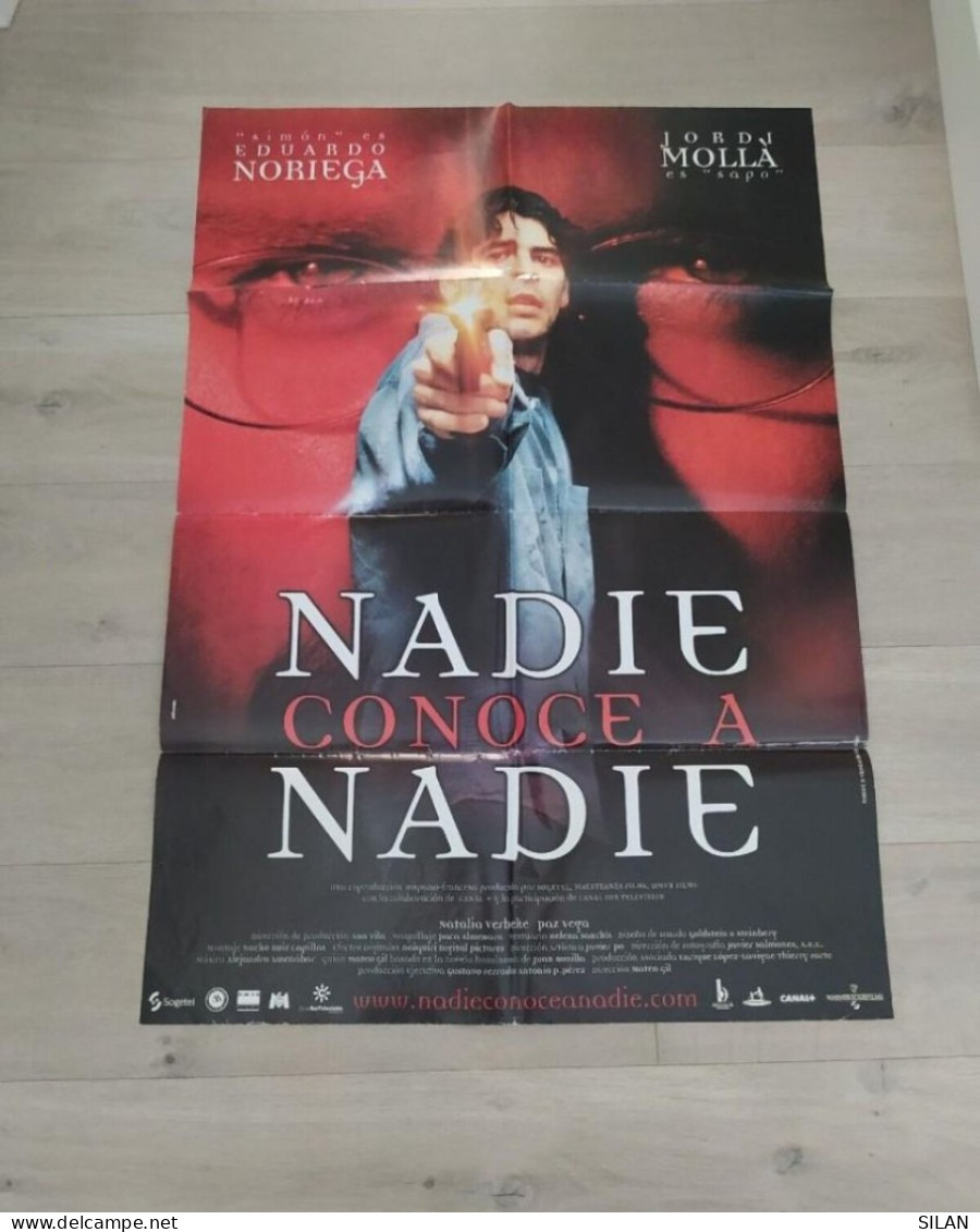 Cartel Original De Cine Del Estreno Nadie Conoce A Nadie 1999 Affiche Originale Du Film Pour La Première - Otros
