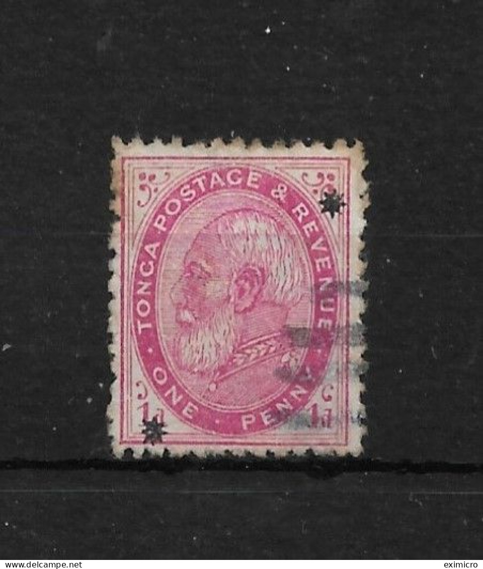 TONGA1891 1d SG 7 FINE USED Cat £75 - Tonga (...-1970)