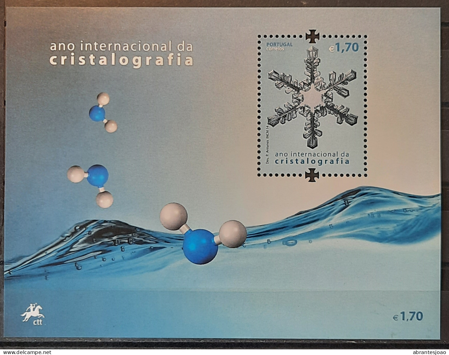 2014 - Portugal - International Year Of Crystallography - MNH - Souvenir Sheet Of 1 Stamp - Ongebruikt