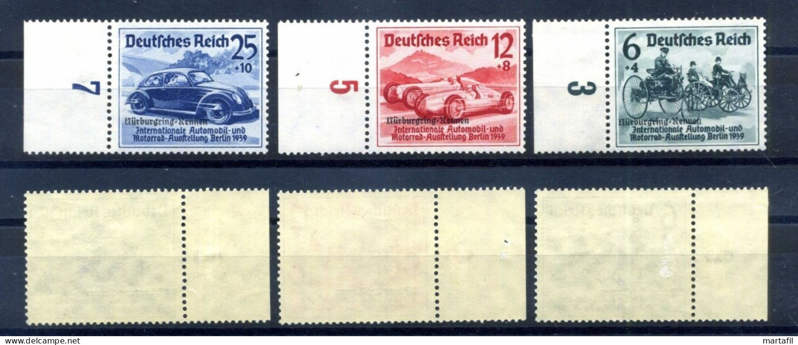 1939 TERZO REICH SET **/* 629A/629C Corse Automobilistiche Nurburgring (6+4 *) - Neufs