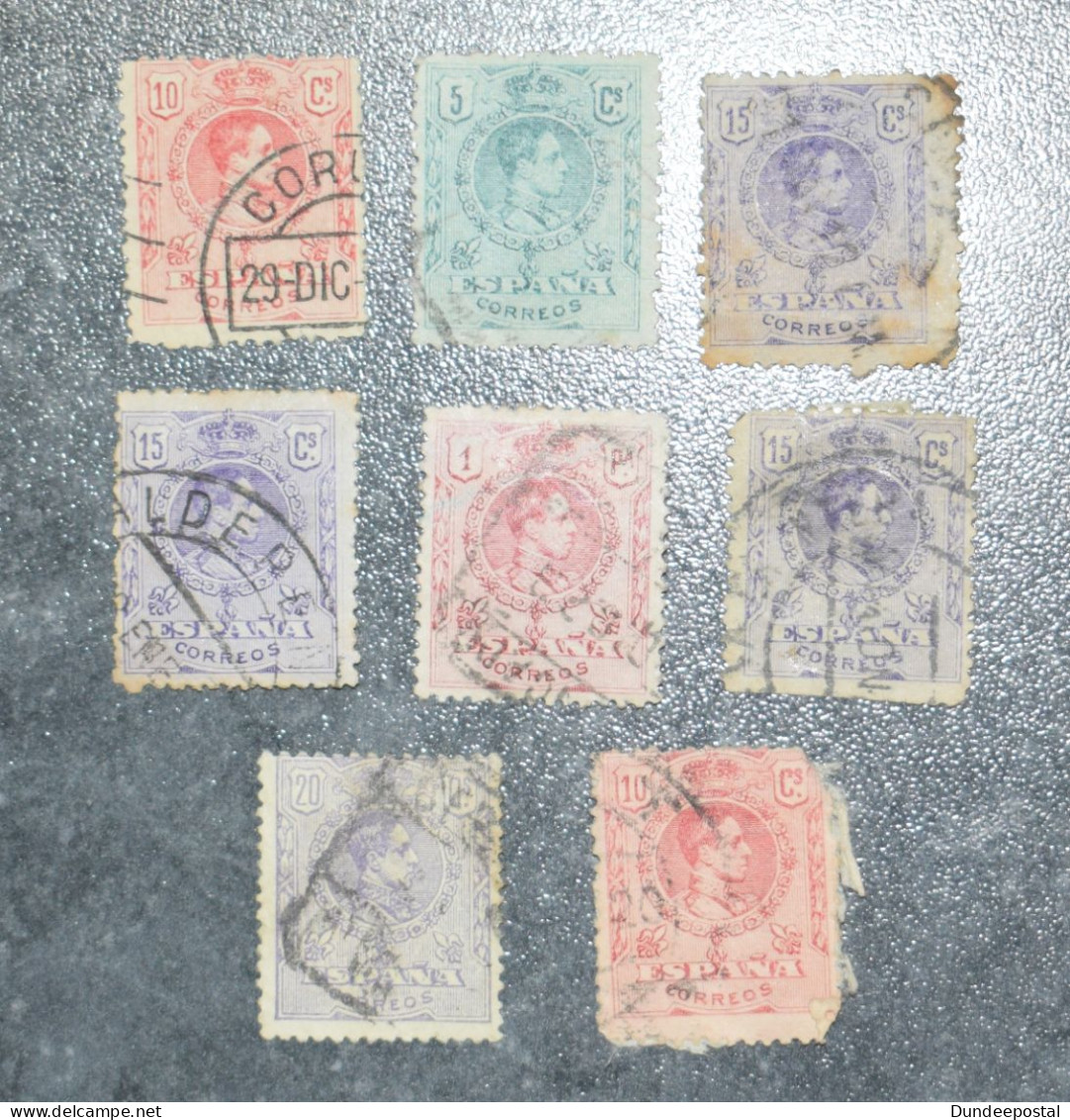 SPAIN  STAMPS  Alfonso Control Numbers  1909  ~~L@@K~~ - Gebraucht
