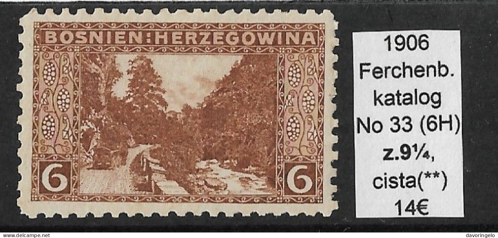 Bosnia-Herzegovina/Austria-Hungary, 1906 Year, No 33, Perf. 9 1/4, Never Hinged (**) - Bosnien-Herzegowina