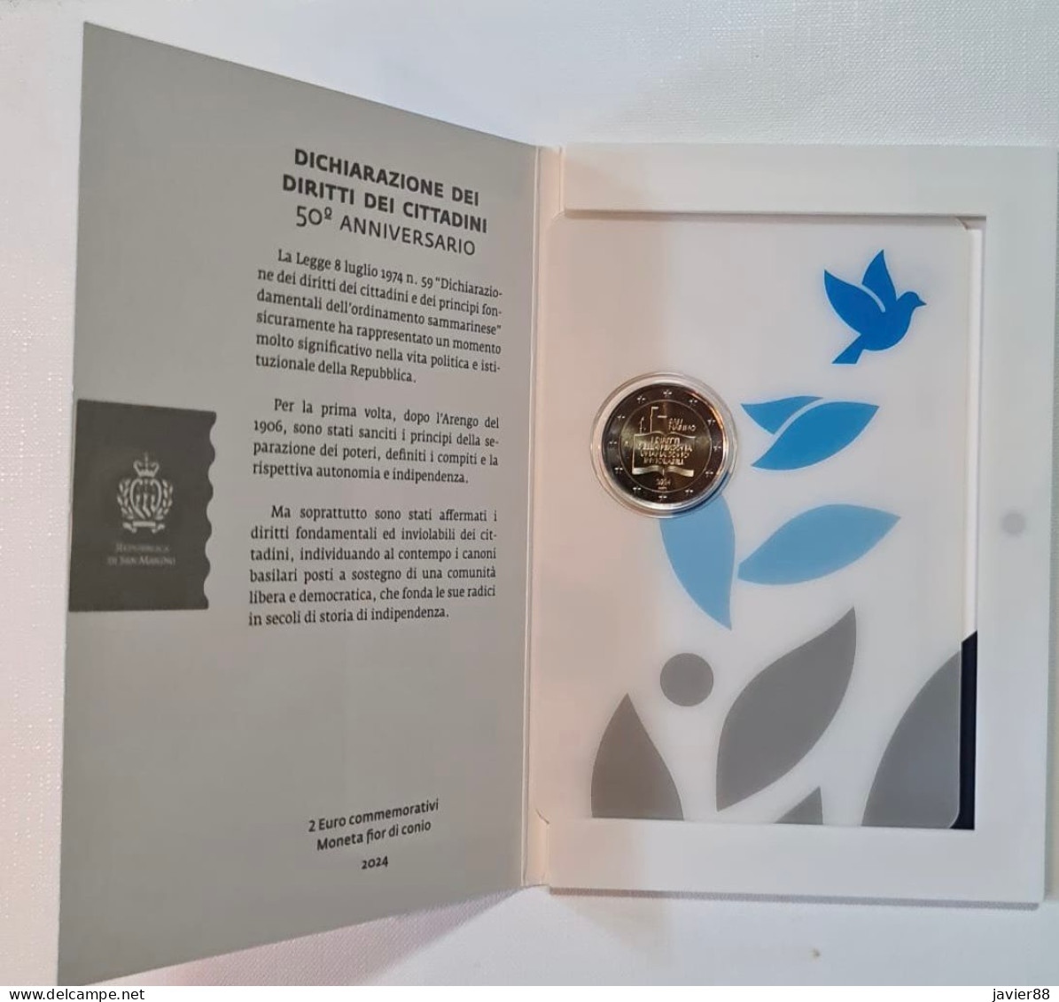 2 Euro San Marino 2024 Disponibile - Gedenkmünzen