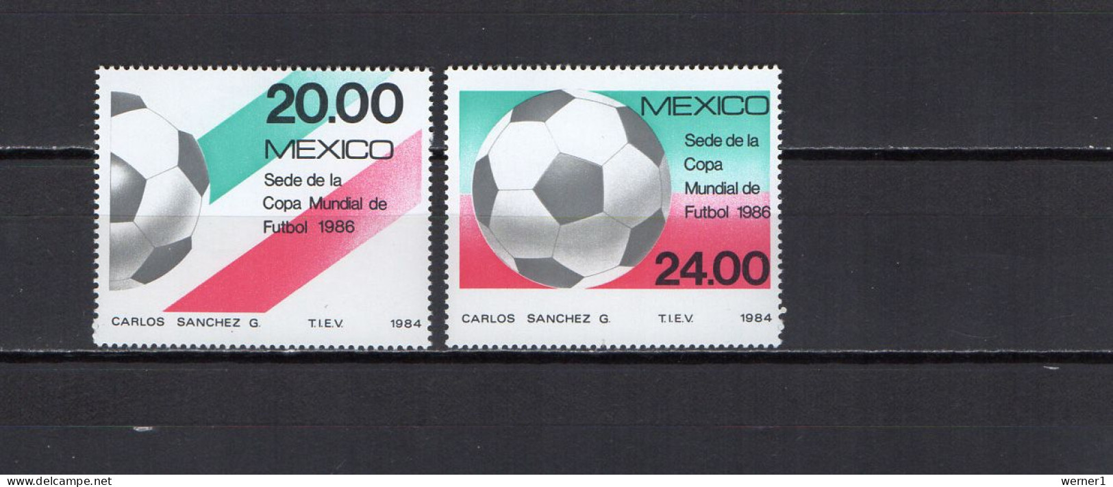 Mexico 1984 Football Soccer World Cup Set Of 2 MNH - 1986 – México