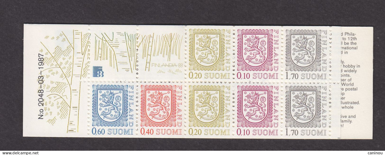 FINLANDE CARNET  Y & T C972a  FINLANDIA 88 1987 NEUF - Postzegelboekjes
