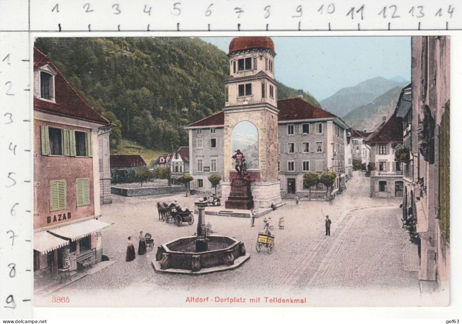 Altdorf - Dorfplatz Mit Telldenkmal (1908) - Altdorf