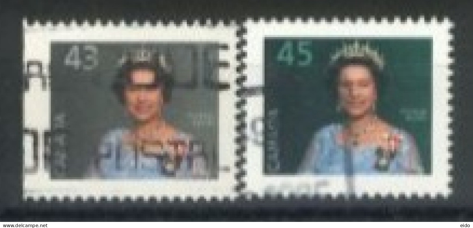 CANADA - 1985, QUEEN ELIZABETH II STAMPS SET OF 2, USED. - Used Stamps