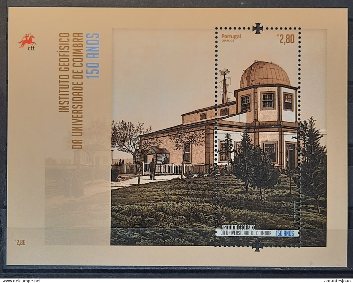 2014 - Portugal - Geophysical Institute Of The University Of Coimbra -150 Years- MNH - 4 Stamps + Souv. Sheet Of 1 Stamp - Neufs