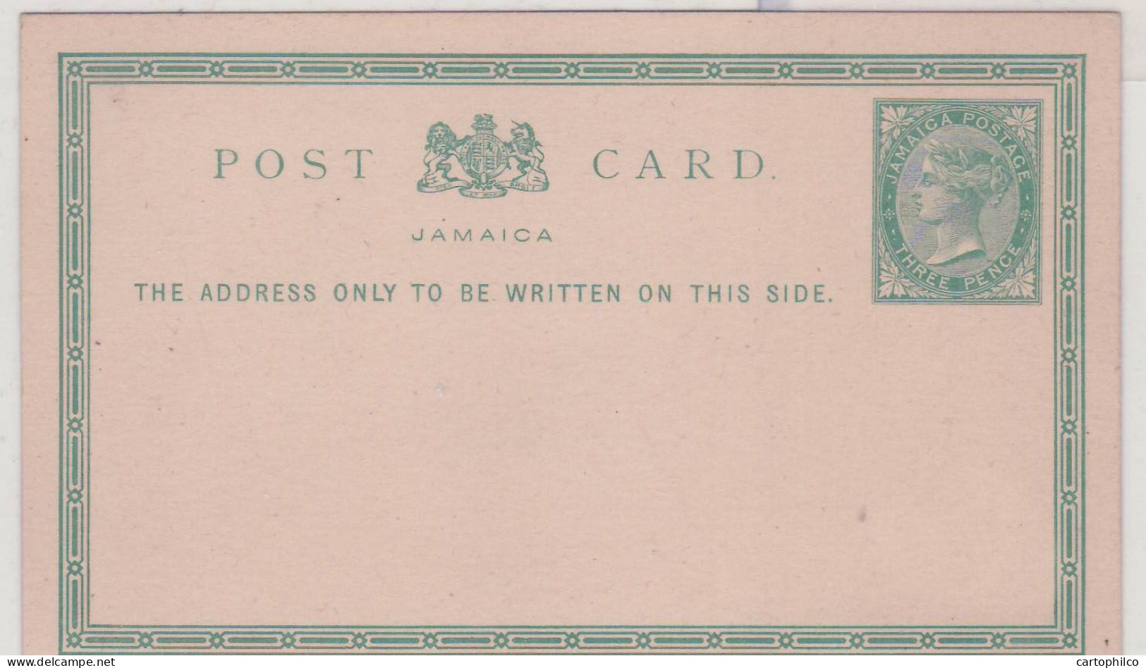 Jamaica Postal Stationery 1/2p Greeen Victoria Mint - Jamaica (...-1961)