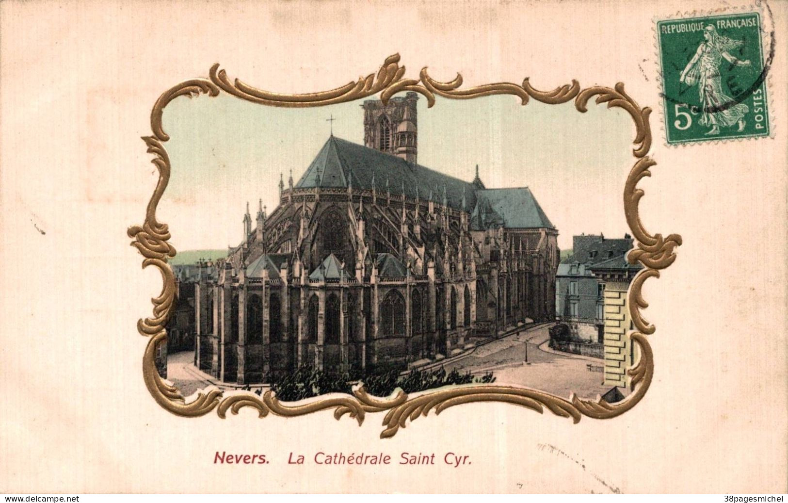 K0405 - NEVERS - D58 - La Cathédrale Saint Cyr - Carte Gaufrée - Nevers