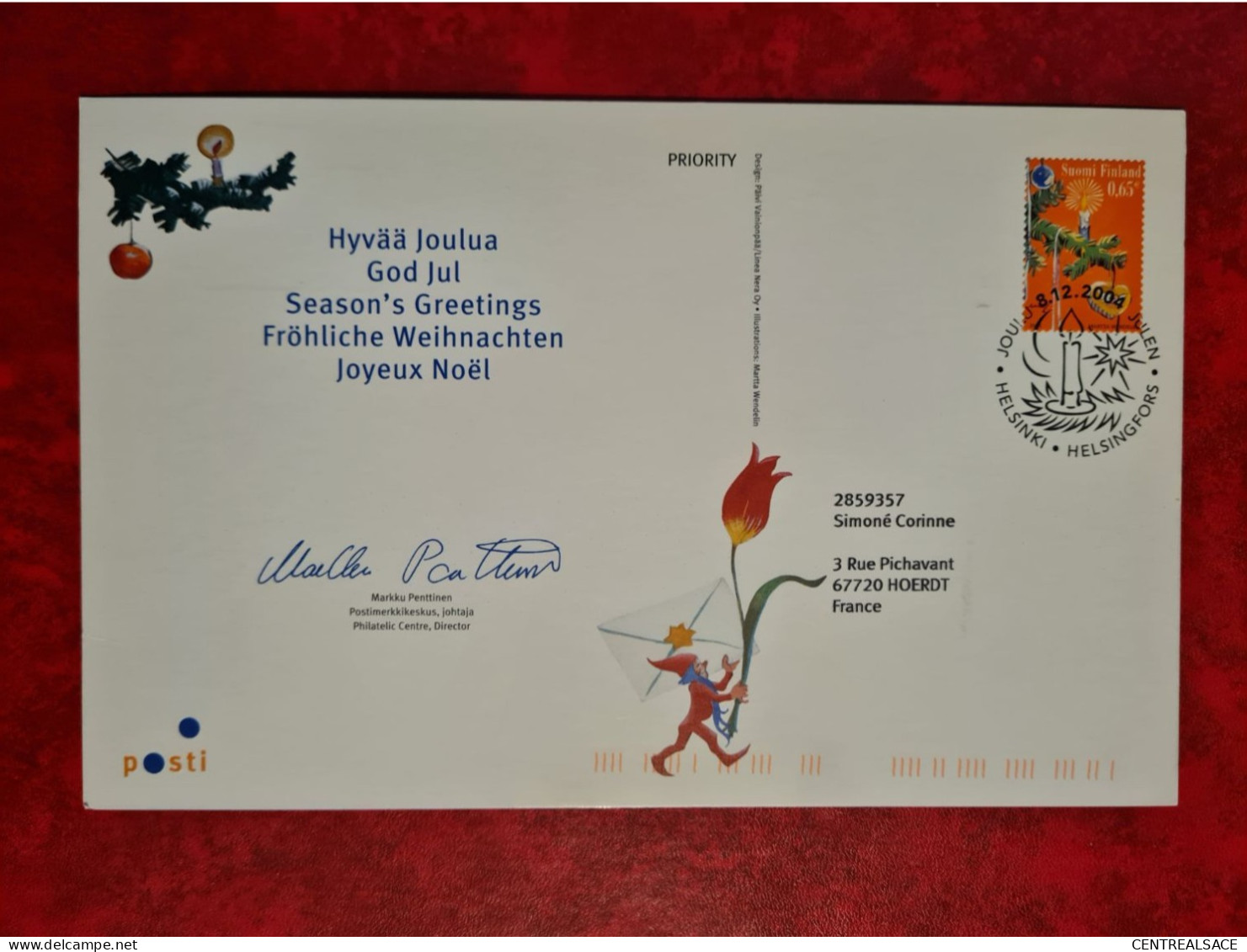 FINLAND CARTE NOEL 2004 HELSINKI HELSINGFORS - Lettres & Documents