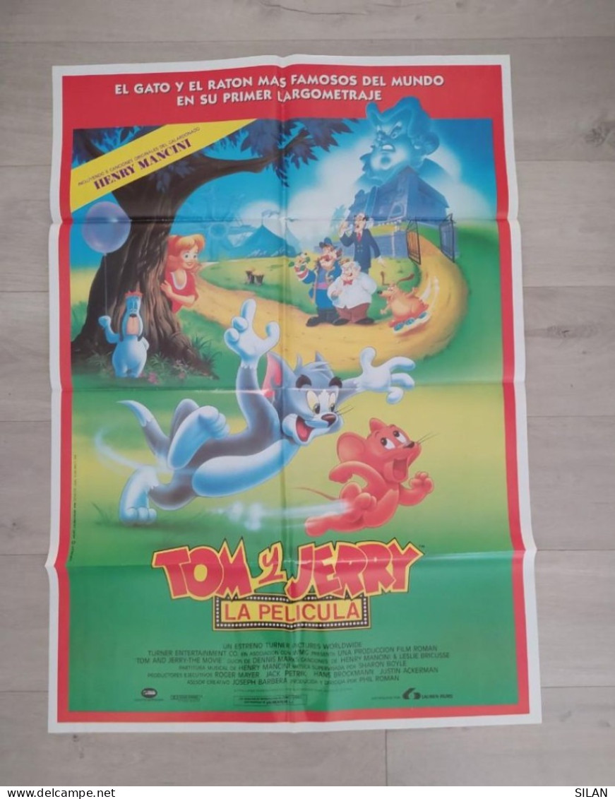 Cartel Original De Cine Del Estreno Tom Y Jerry La Película 1992 Affiche Originale Du Film Pour La Première - Sonstige Formate