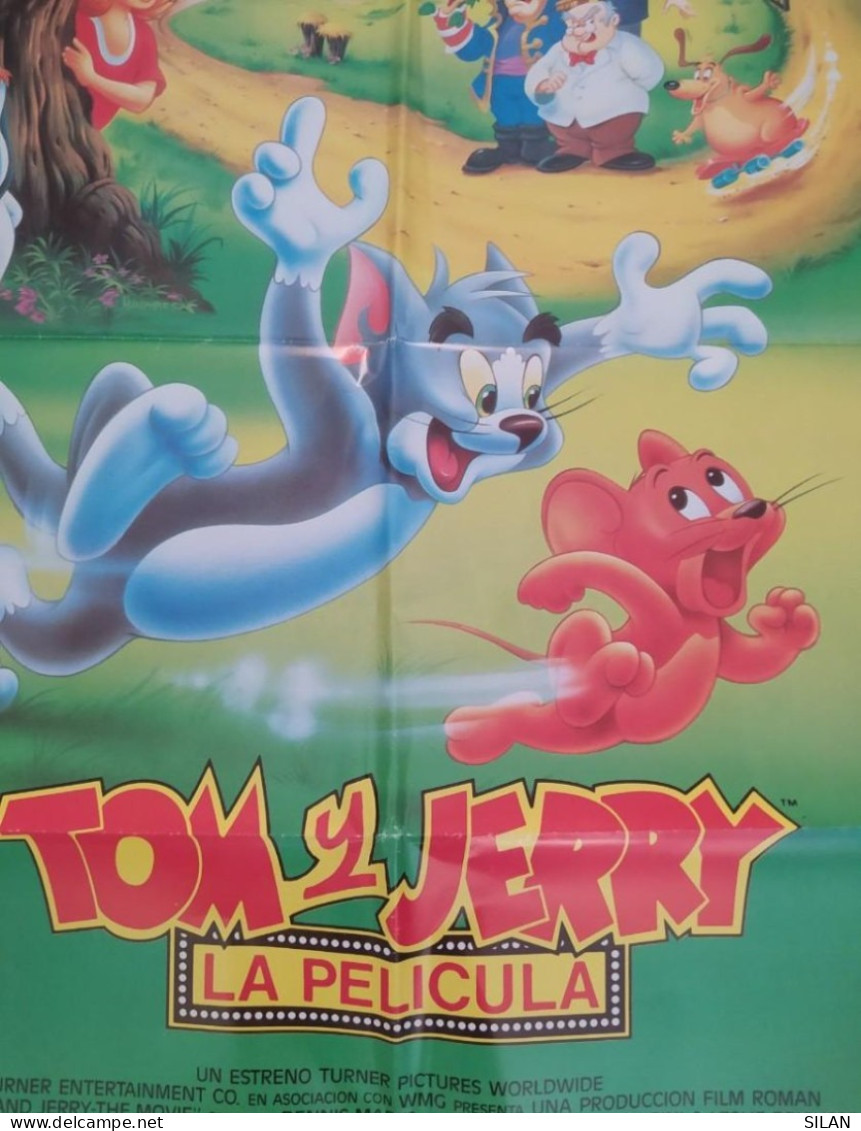 Cartel Original De Cine Del Estreno Tom Y Jerry La Película 1992 Affiche Originale Du Film Pour La Première - Autres Formats