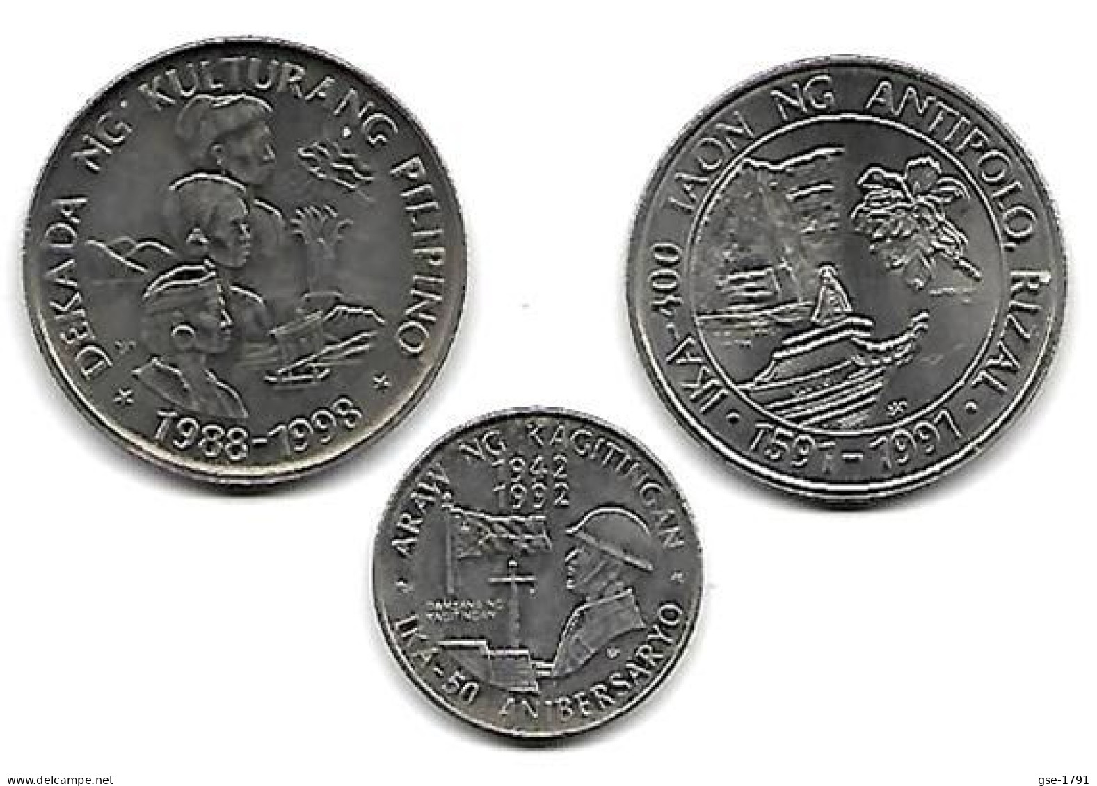 PHILIPPINES  Réforme Coinage, 1 Piso   KM 251-57-60 Série Commémorative De 3 Monnaies  SUP - Philippinen