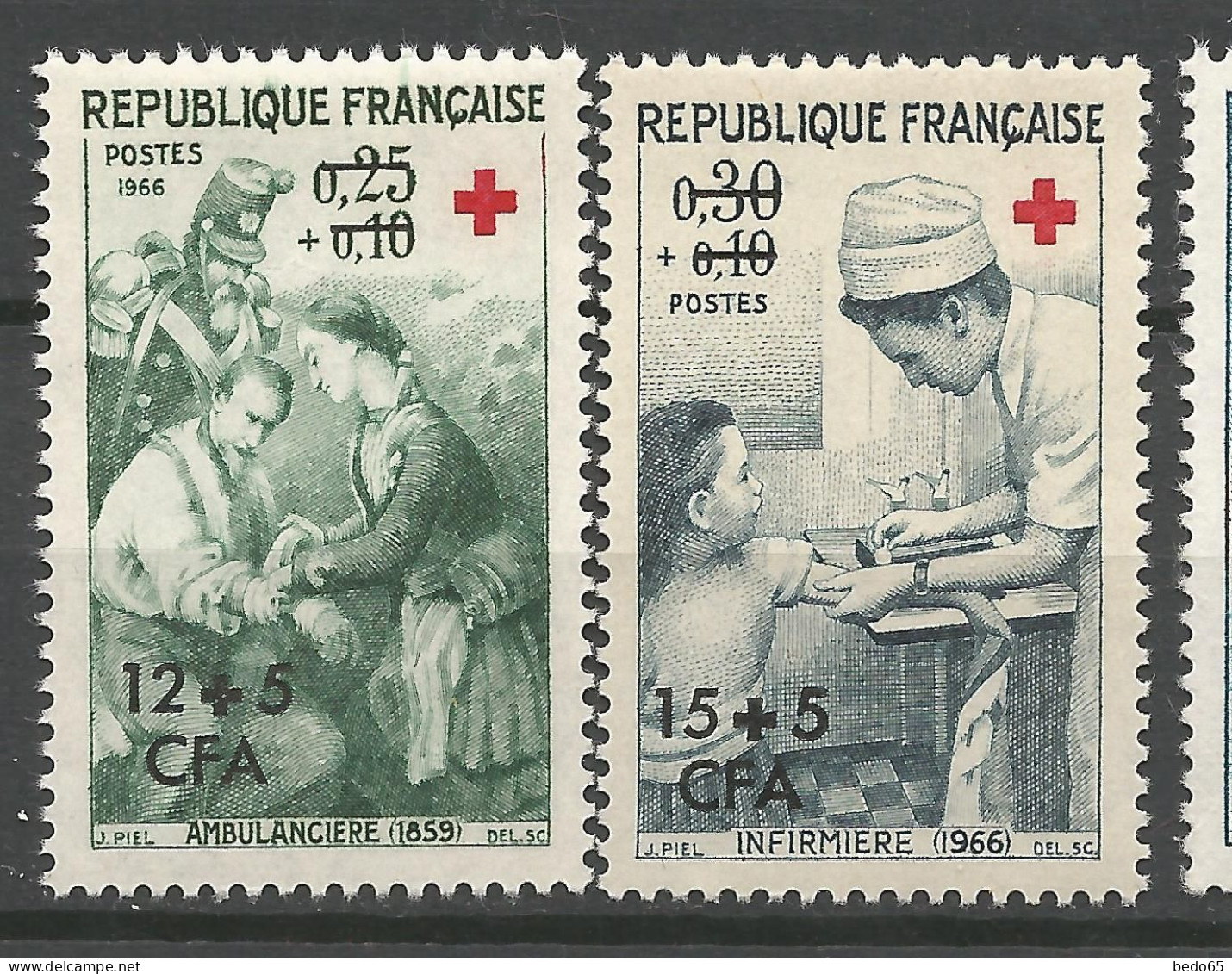 REUNION Croix Rouge N° 370 Et 371 NEUF** LUXE SANS CHARNIERE NI TRACE / Hingeless  / MNH - Nuovi