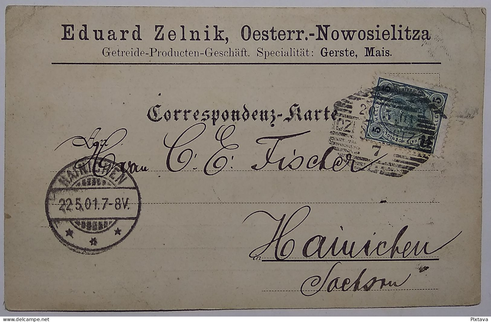 ROMANIA / UKRAINE / Nowoselyzja Nowosielitza / BUKOWINA / Eduard Zelnek / Judaica / 1901 - Werbung