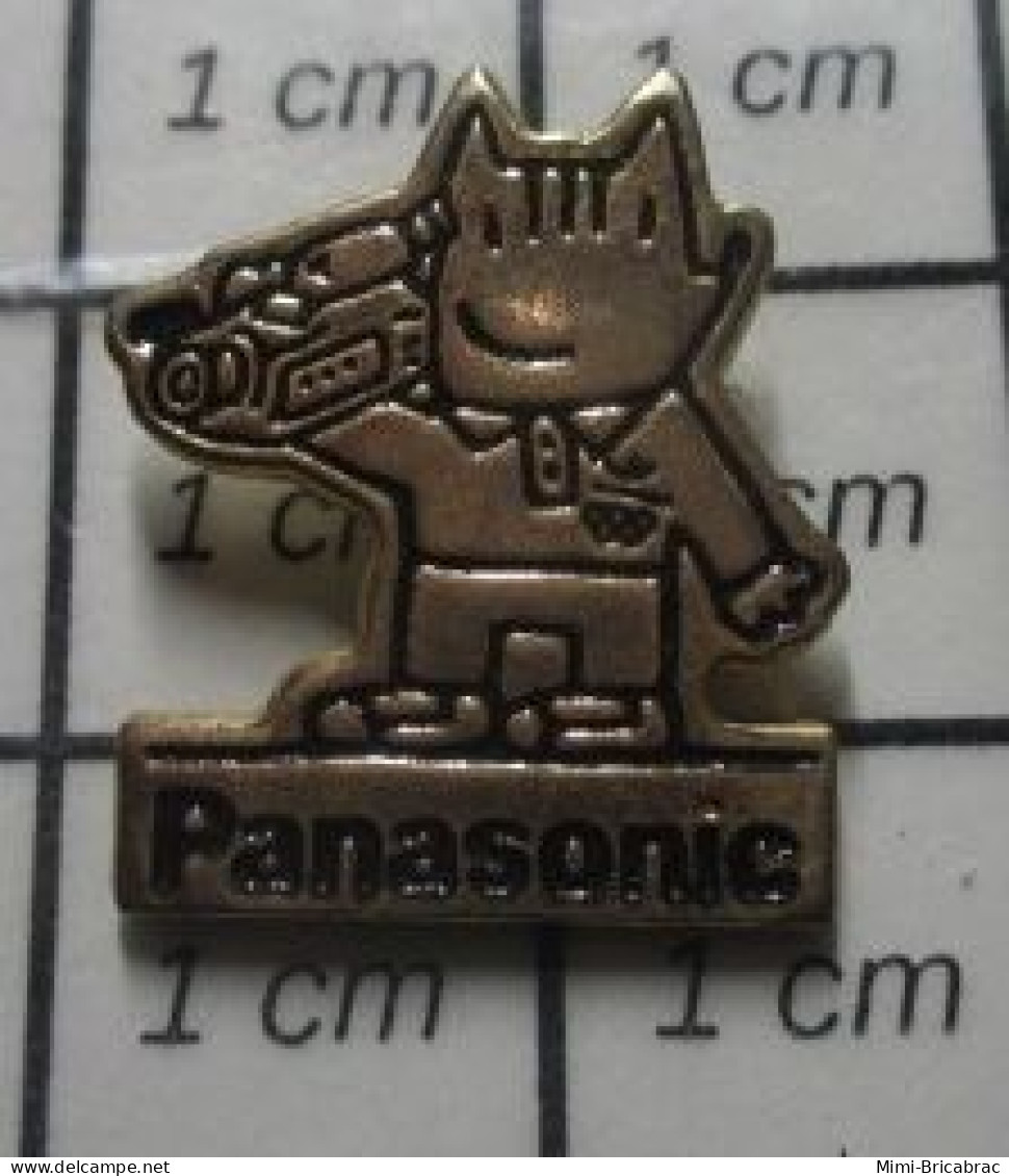 713c PIN'S PINS / Rare Et De Belle Qualité ! / JEUX OLYMPIQUES / BARCELONA 1992 MASCOTTE COBI CAMESCOPE PANASONIC - Juegos Olímpicos