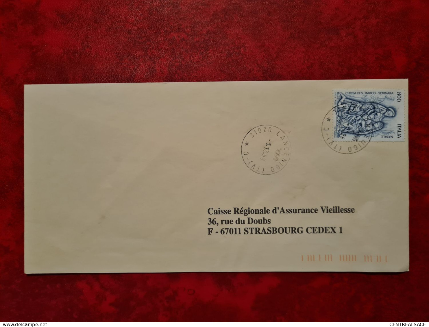 LETTRE ITALIE LANCENIGO 1998 TIMBRE NATALE NOEL - 1991-00: Gebraucht