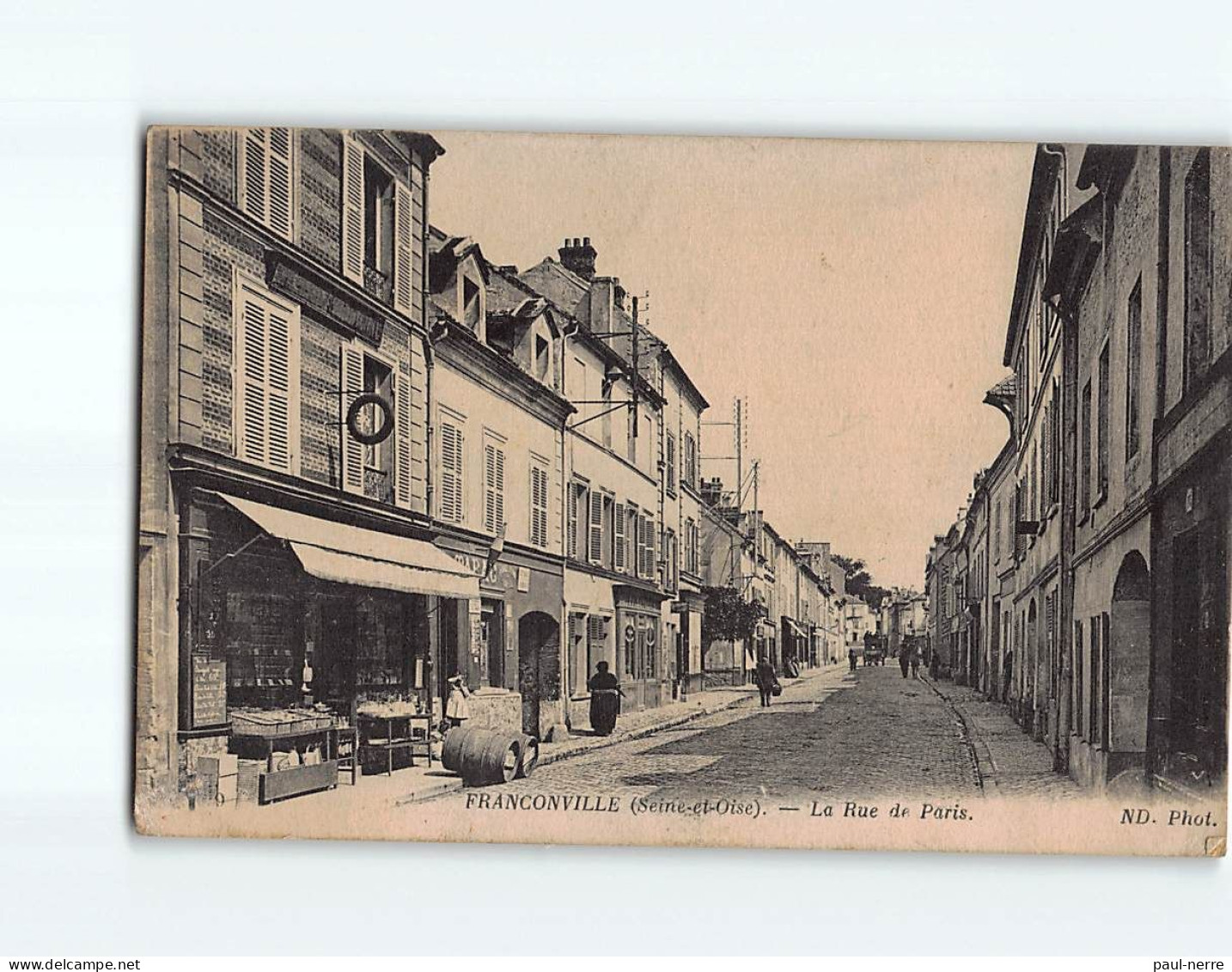 FRANCONVILLE : La Rue De Paris - état - Franconville