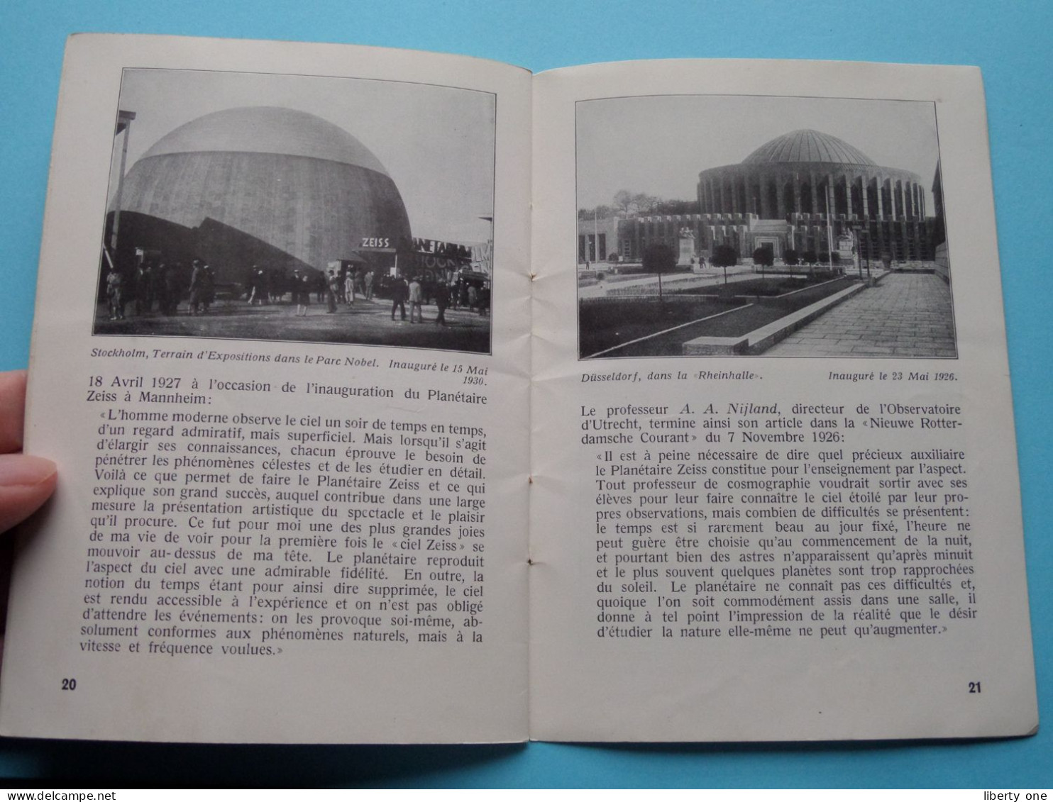 Planétaire ZEISS > CARL ZEISS - JENA ( Edit.: O. V. 31 > Imp. Allemagne ) 23 pag./ Form 14,5 x 10,5 cm.( Sehen SCANS ) !