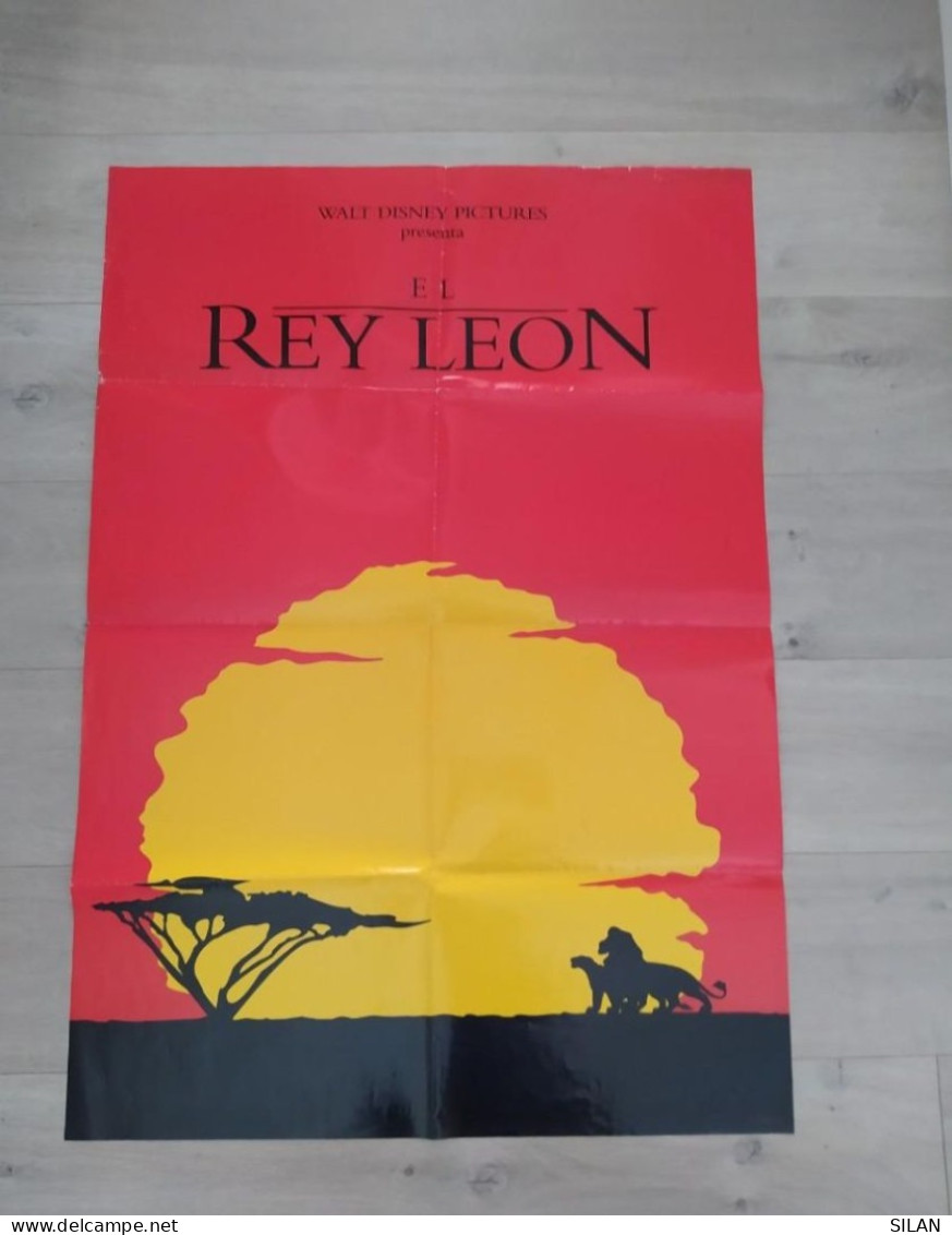 Cartel Original De Cine Del Estreno El Rey León Walt Disney  Affiche Originale Du Film Pour La Première - Otros