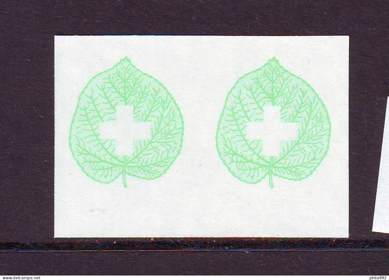 Croatia 1994 Charity Stamp Mi.No.38 RED CROSS TBC Imperforate Pair Without Red And Black  MNH - Croatie