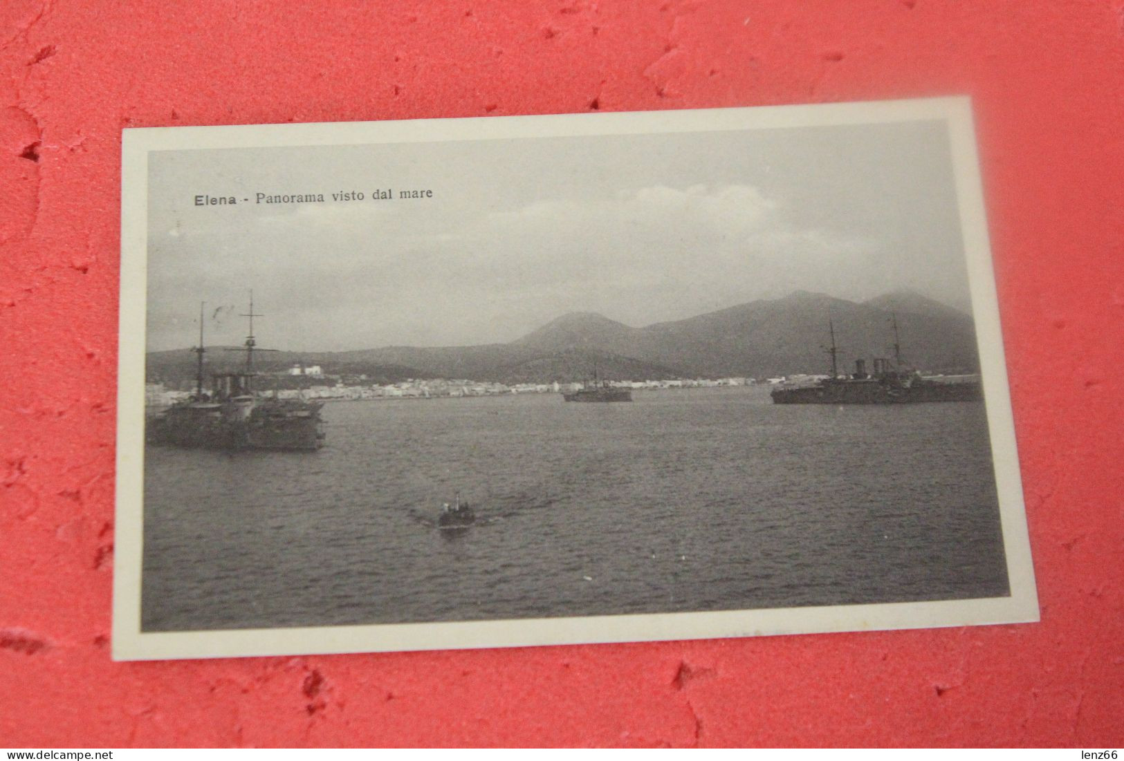 Latina Gaeta La Spiaggia Di Elena Vista Dal Mare Con Navi Da Guerra 1911 Ed. Collaro - Latina