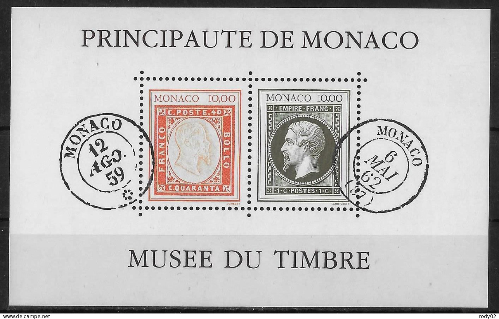 MONACO - ANNEE 1992 - CREATION DU MUSEE DU TIMBRE-POSTE - BF 58 - NEUF** MNH - Blocks & Sheetlets