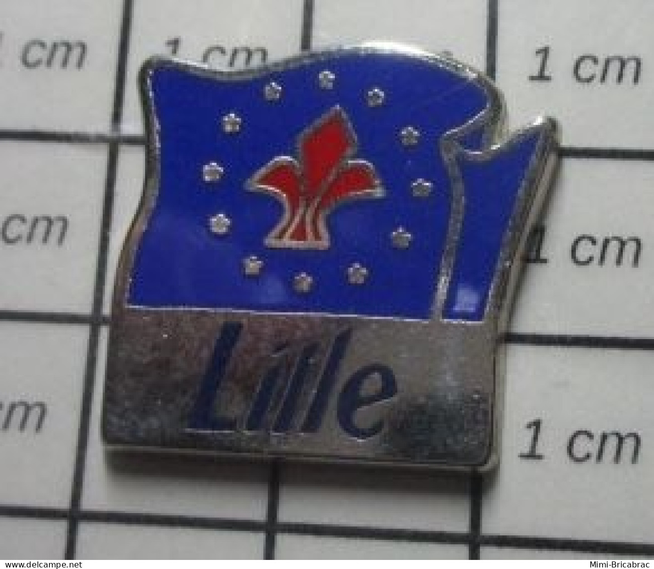 715A Pin's Pins / Beau Et Rare / VILLES / LILLE DRAPEAU EUROPEEN - Cities