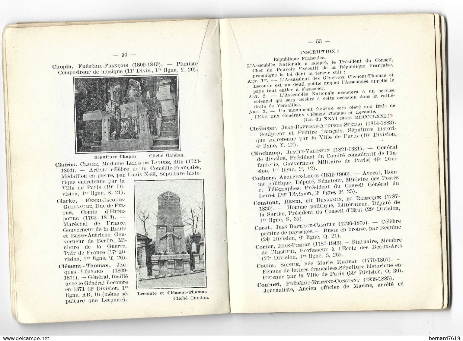 Livre - Guide Illustre Du Cimetiere Du Pere Lachaise  Paris - Sepultures Des Personnages Historique,artistique,1922 - Geschichte