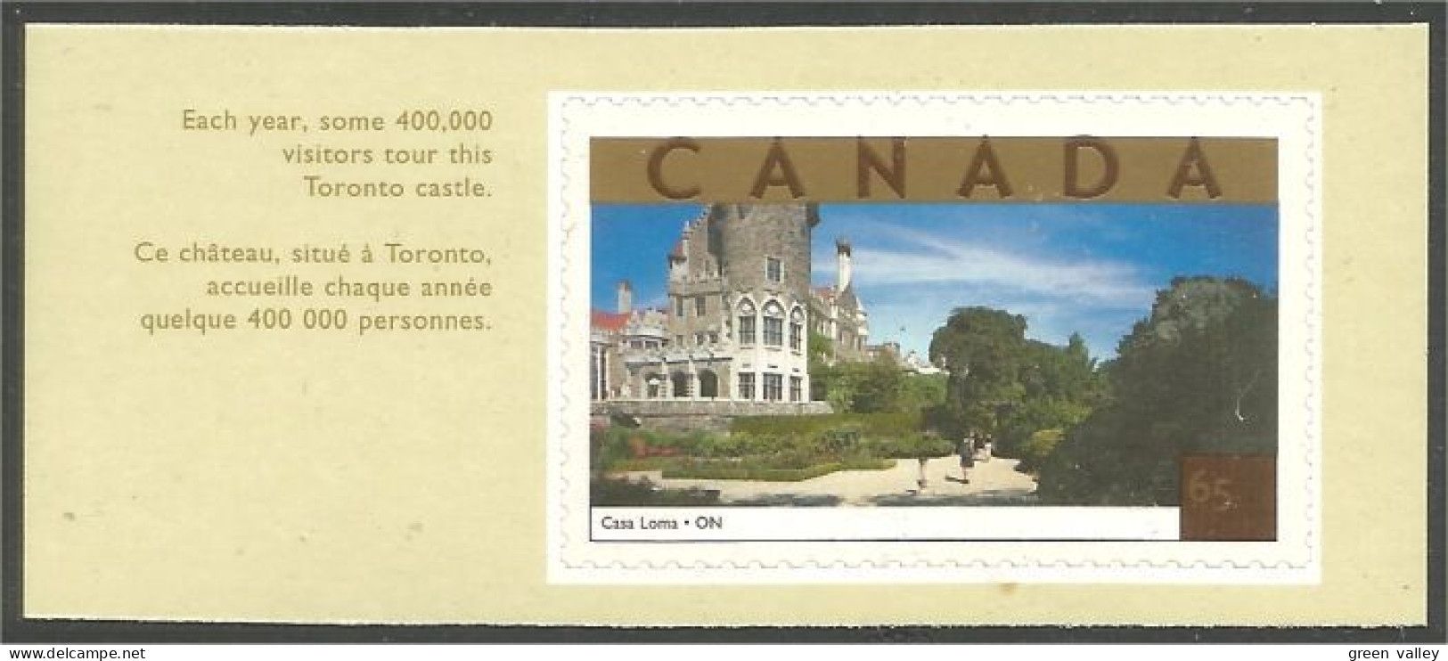 Canada Chateau Casa Loma Castle Toronto Adhesive MNH ** Neuf SC (C19-89db) - Schlösser U. Burgen