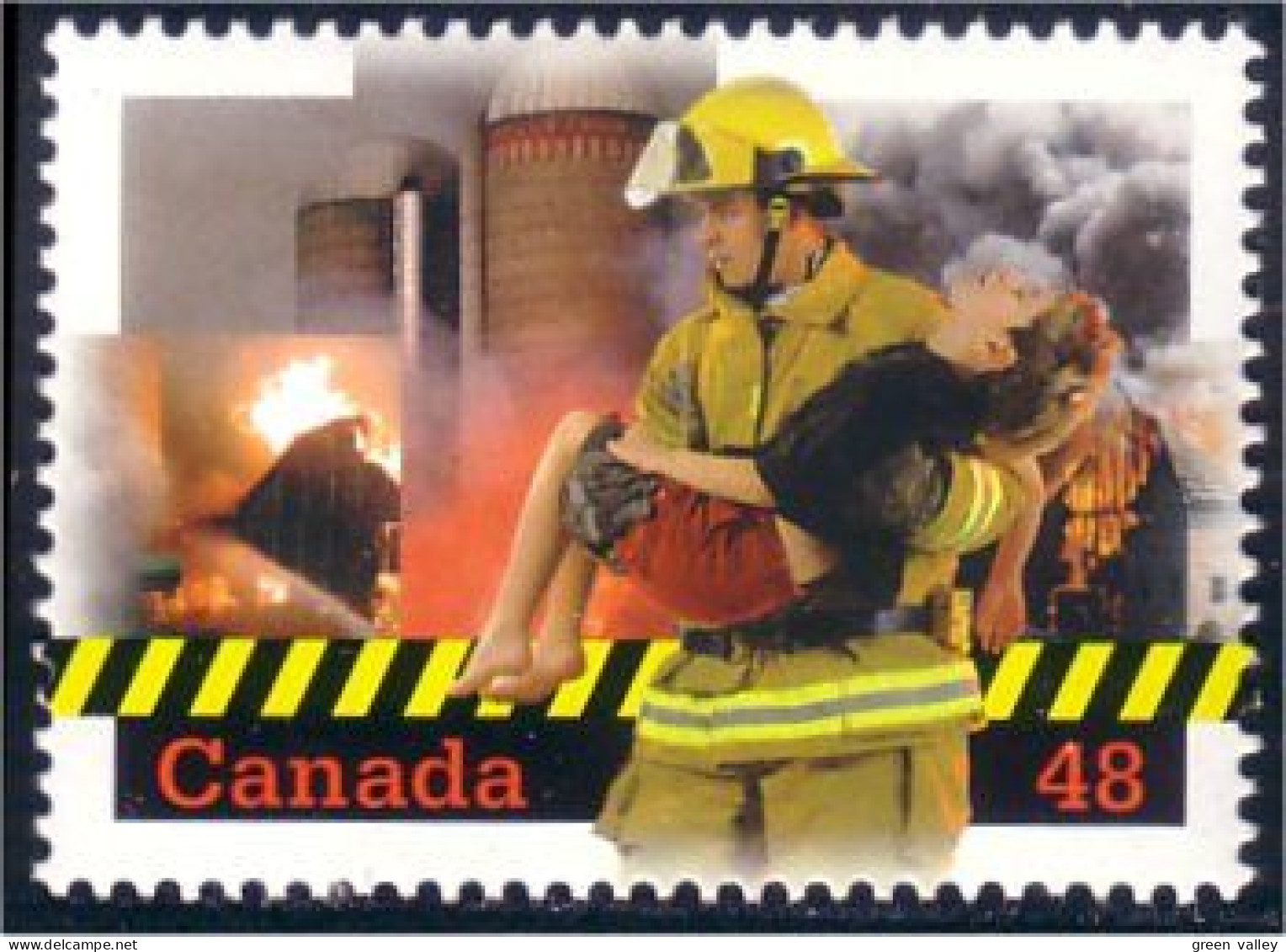 Canada Pompier Firefighter Sauvetage Save Life MNH ** Neuf SC (C19-86c) - Primo Soccorso