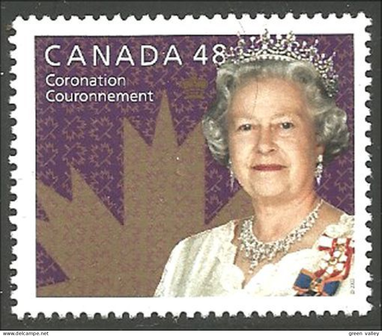 Canada Reine Queen Elizabeth 50th Anniversary Coronation MNH ** Neuf SC (C19-87b) - Familias Reales