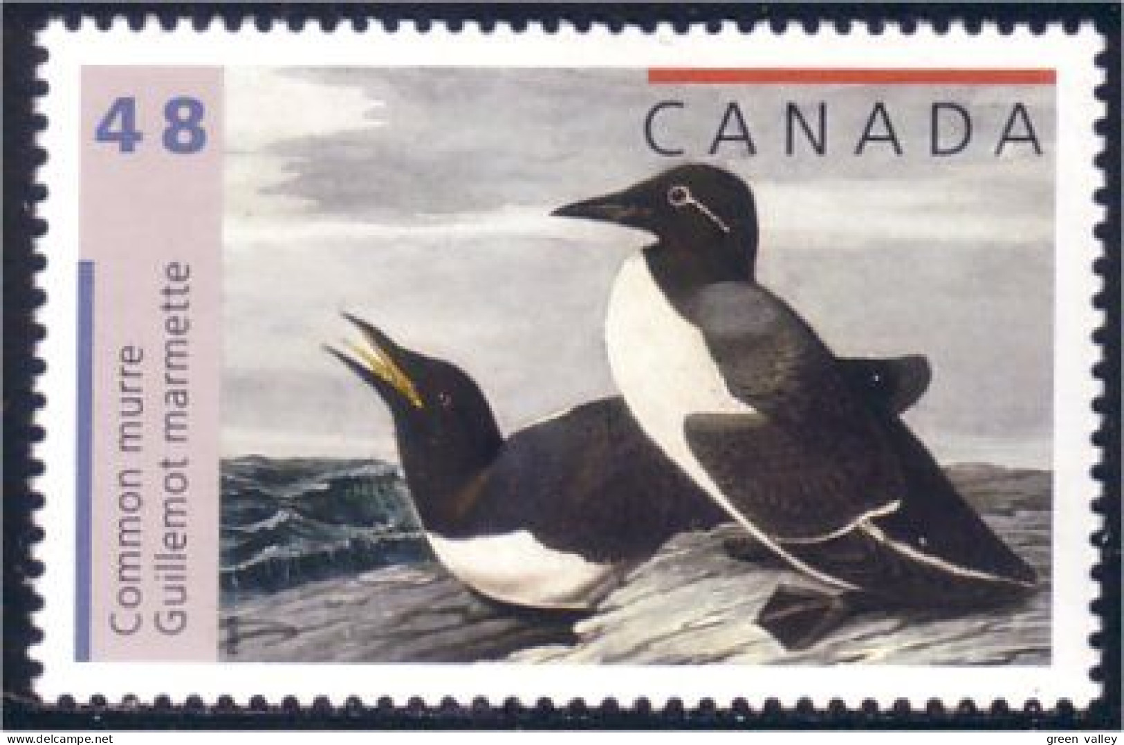 Canada Oiseaux Audubon Birds Common Murre Guillemot Marmette MNH ** Neuf SC (C19-82b) - Autres & Non Classés