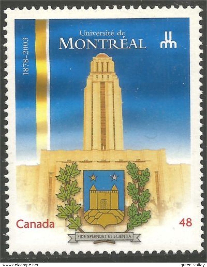 Canada Université Montréal University Coat Of Arms MNH ** Neuf SC (C19-77a) - Unused Stamps