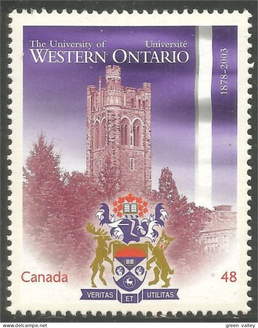 Canada Université Western Ontario University Coat Of Arms MNH ** Neuf SC (C19-74b) - Sellos