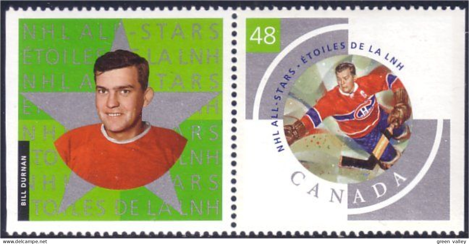 Canada Hockey Bill Durnan MNH ** Neuf SC (C19-71fl) - Hockey (Ice)