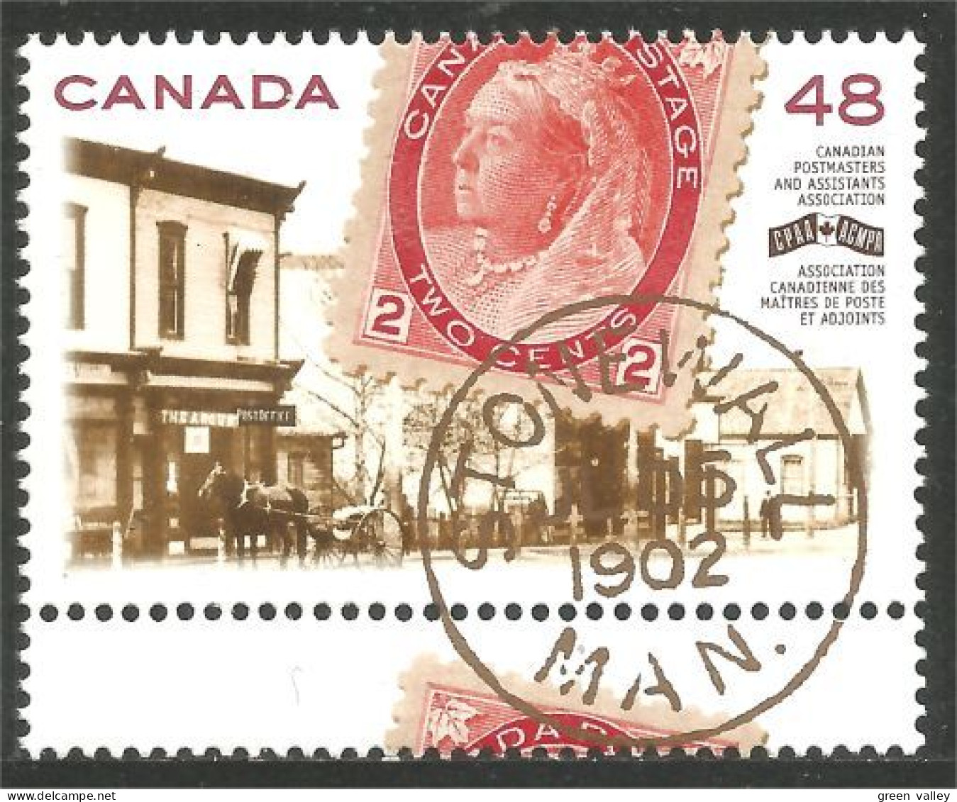 Canada Postmasters Maitres Poste Cheval Horse Pferd Wagon Postal MNH ** Neuf SC (C19-56lb) - Chevaux