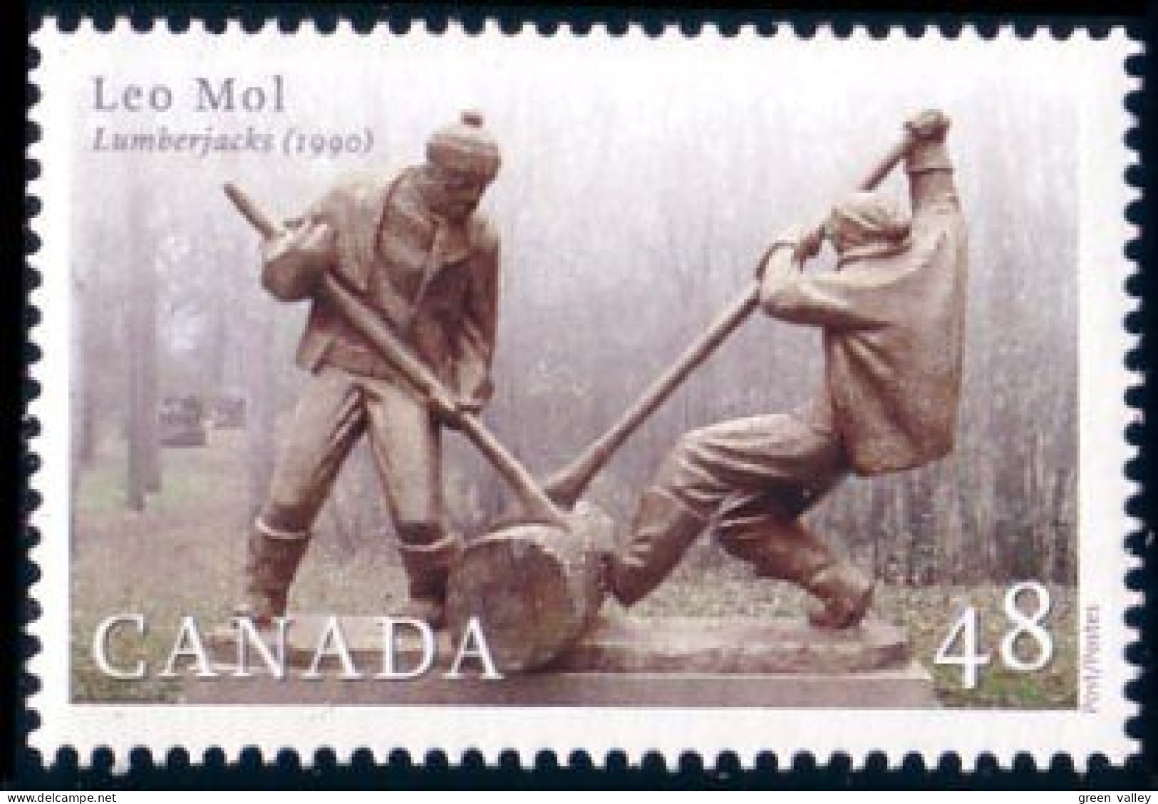 Canada Tree Lumberjacks Bucherons MNH ** Neuf SC (C19-55b) - Sculpture
