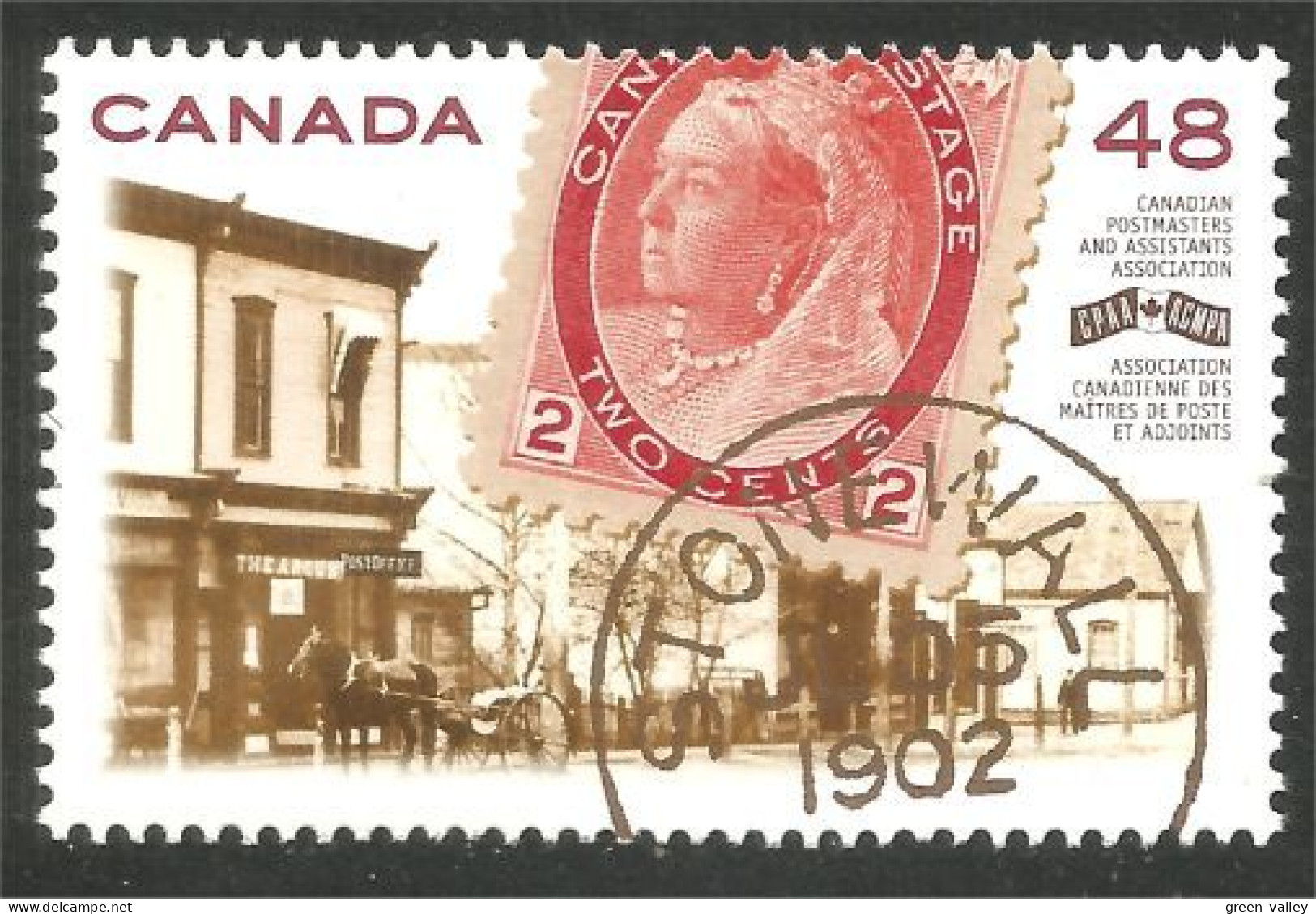 Canada Postmasters Maitres Poste Cheval Horse Pferd Wagon Postal MNH ** Neuf SC (C19-56b) - Chevaux