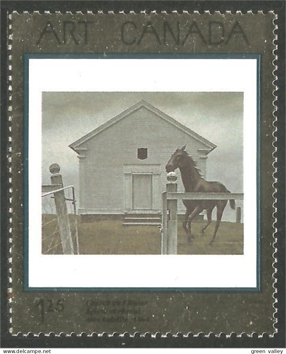 Canada Tableau Église Church Cheval Horse Pferd Painting MNH ** Neuf SC (C19-45b) - Chevaux