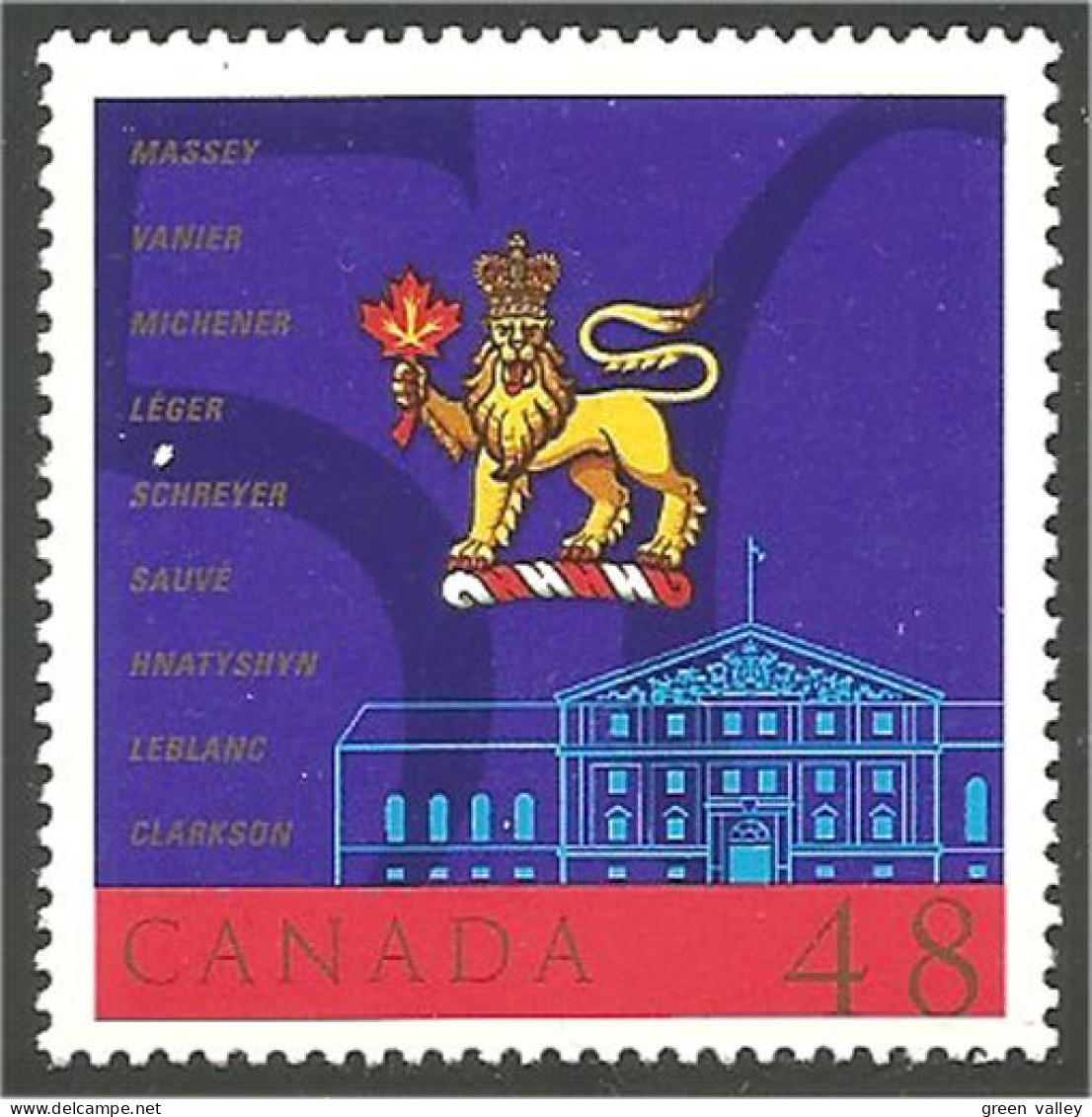 Canada Gouverneurs General Governors Lion Lowe Leone MNH ** Neuf SC (C19-40b) - Félins