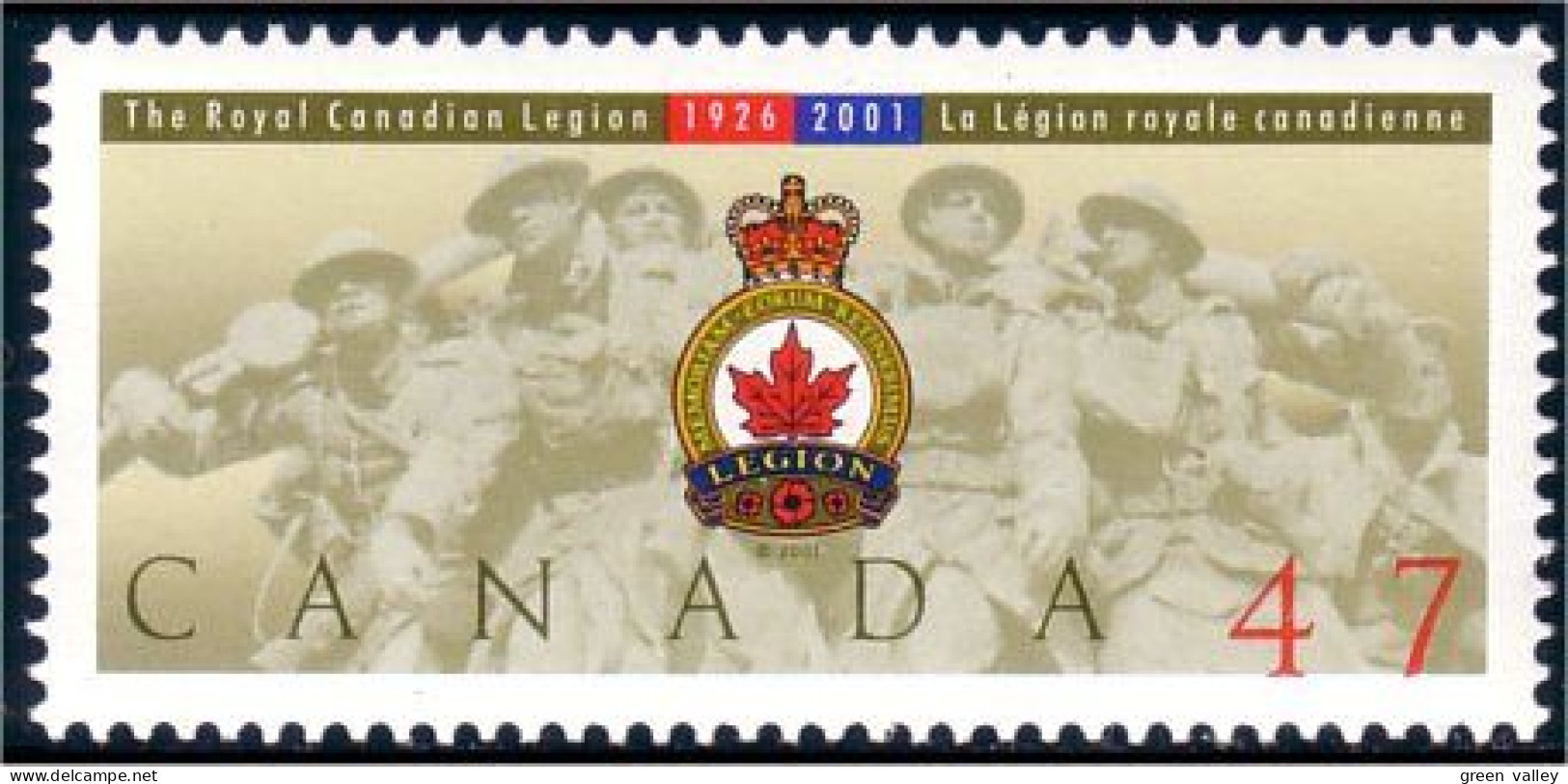 Canada Royal Canadian Legion Badge MNH ** Neuf SC (C19-26b) - Militares