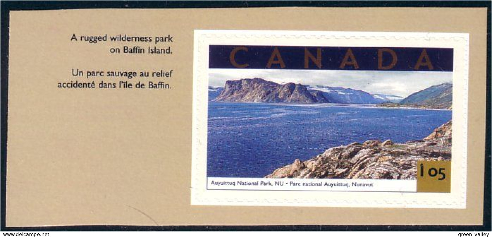 Canada Auyuittuq National Parc Adhesive With Label MNH ** Neuf SC (C19-04d) - Nuevos