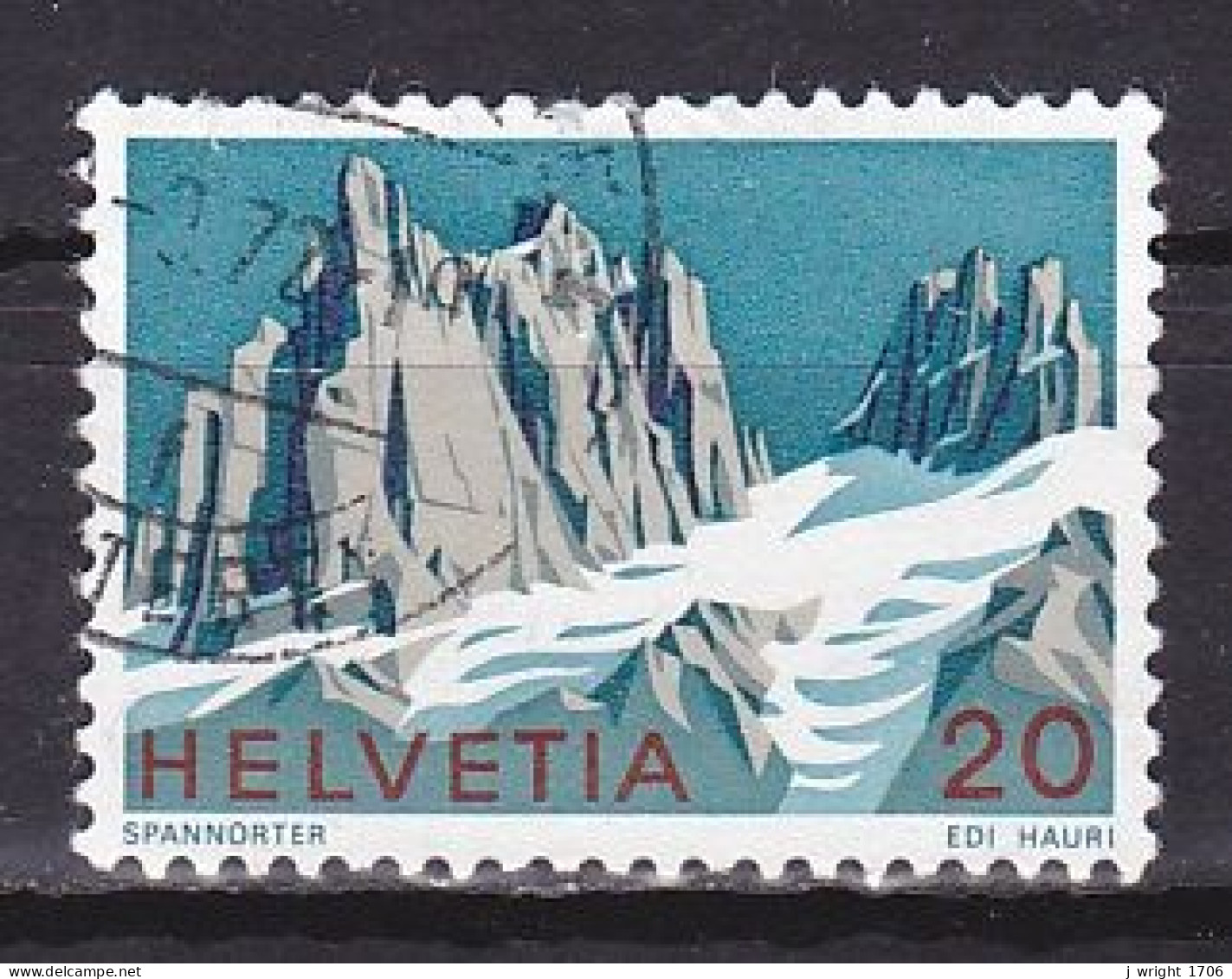 Switzerland, 1972, Swiss Alps/Spannorter, 20c, USED - Used Stamps