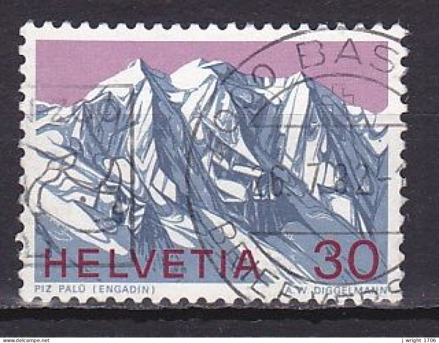 Switzerland, 1970, Swiss Alps/Piz Palü, 30c, USED - Used Stamps