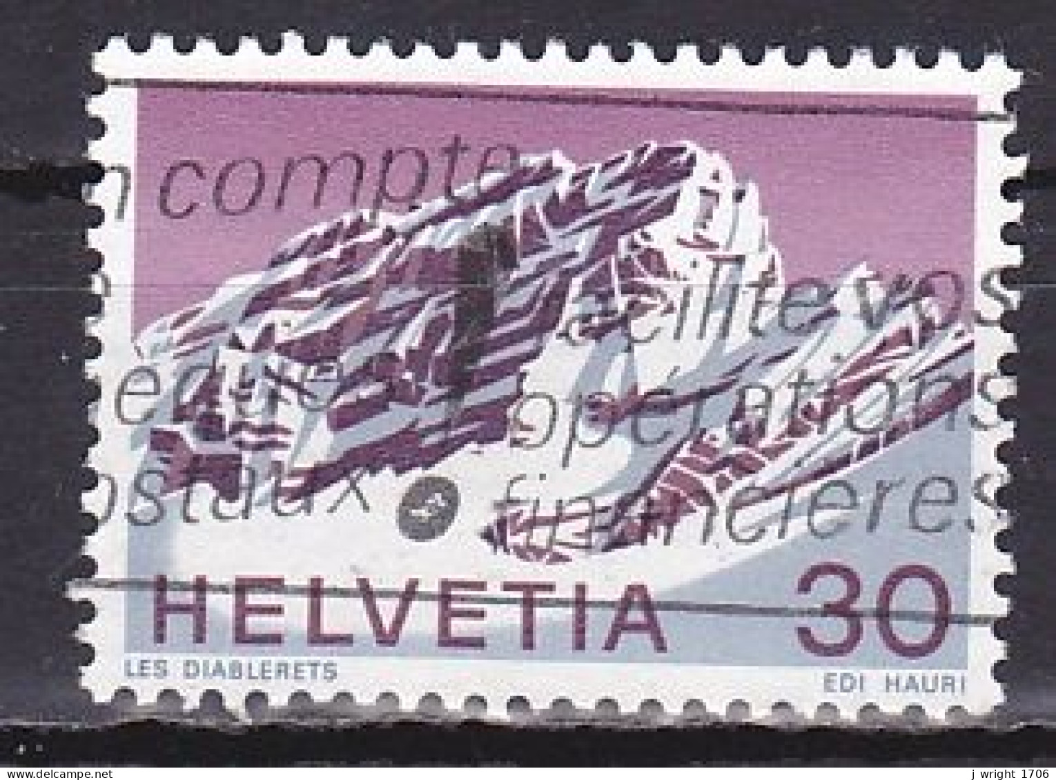 Switzerland, 1971, Swiss Alps/Les Diablerets, 30c, USED - Oblitérés