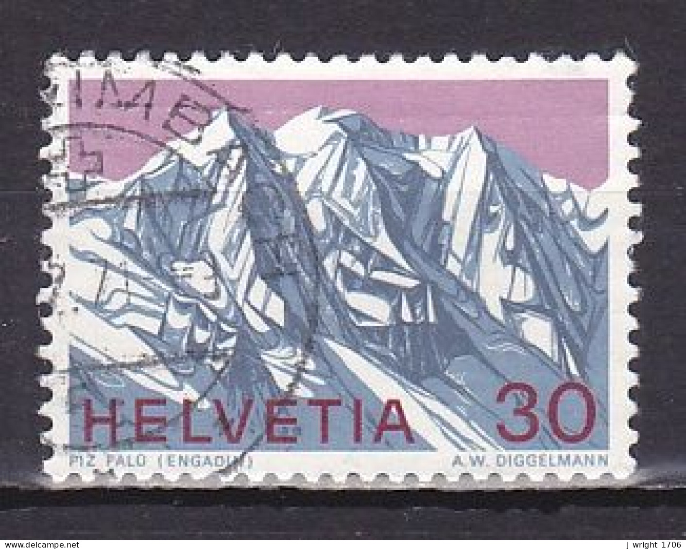 Switzerland, 1970, Swiss Alps/Piz Palü, 30c, USED - Used Stamps