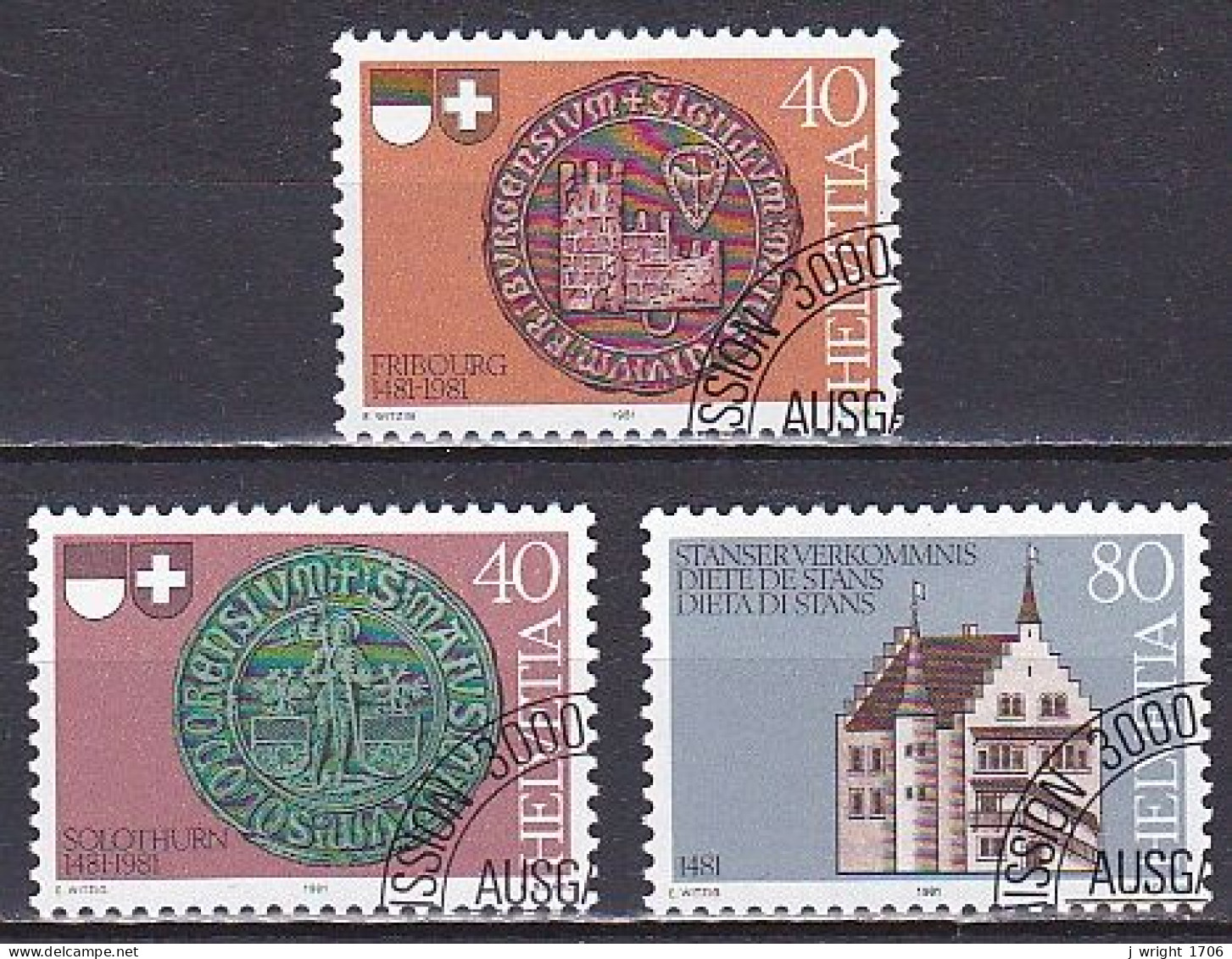 Switzerland, 1981, Diet Of Stans 500th Anniv, Set, CTO - Oblitérés