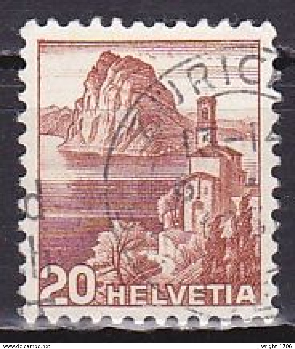 Switzerland, 1948, Landscapes/Castagnola Church, 20c, USED - Used Stamps